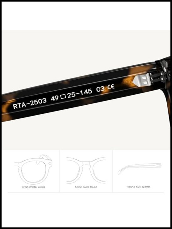 Retro Round Polarized Sunglasses Acetate Frame UV Protection